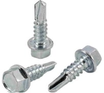 Саморез Квадра DIN 7504 K, 5.5x19 мм, цинк, yпаковка 10 шт., 6-гр. голова, сверло PT3 505519000010