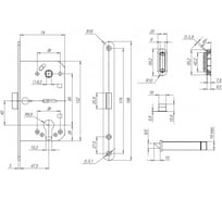 Корпус замка PUNTO ML85-50/BL AB (бронза) блистер 48811