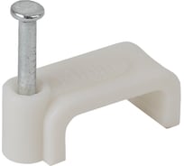 Плоская скоба ЭРА 5 мм, пластиковая Б0038904