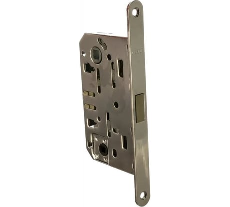 Защелка сантехническая магнитная Ренц с пластиковой ответной планкой, супер сатин хром INLBM 5096 pl SSC