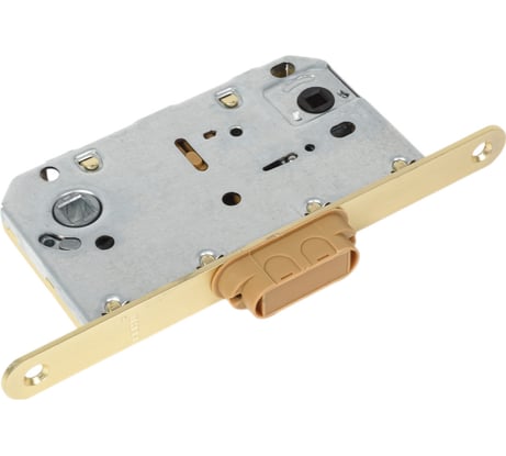 Защелка сантехническая магнитная Ренц с пластиковой ответной планкой, золото матовое сатинированное INLBM 5096 pl SSG