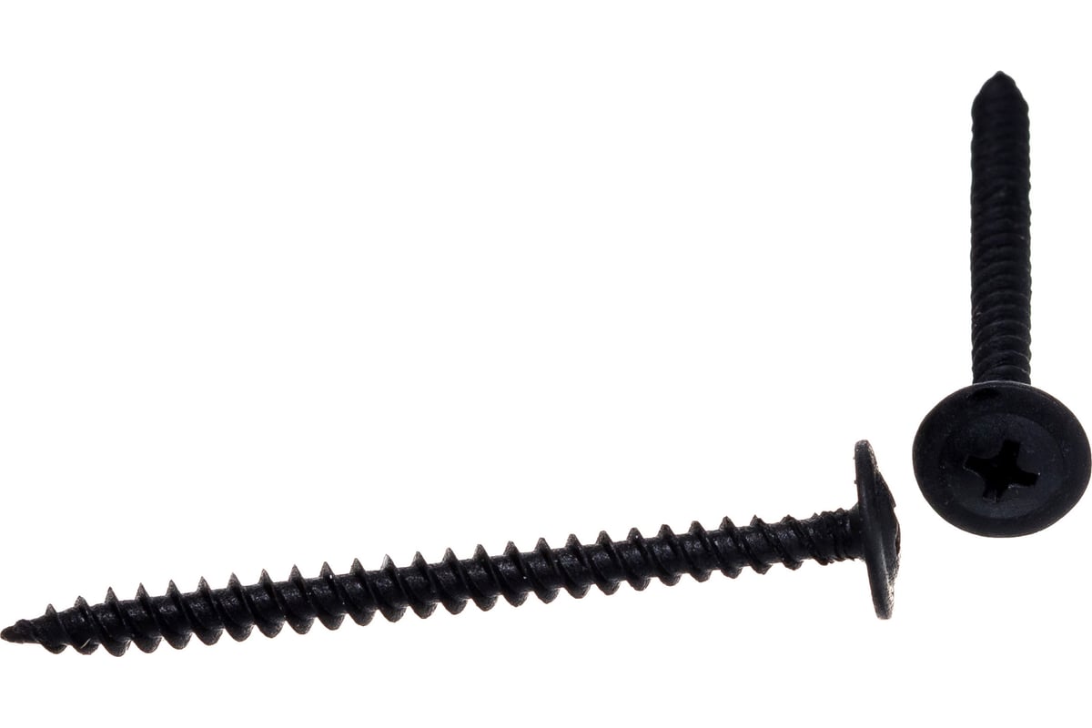 Саморез с прессшайбой КРЕП-КОМП острый, черный фосфат 4,2х51 350шт ...