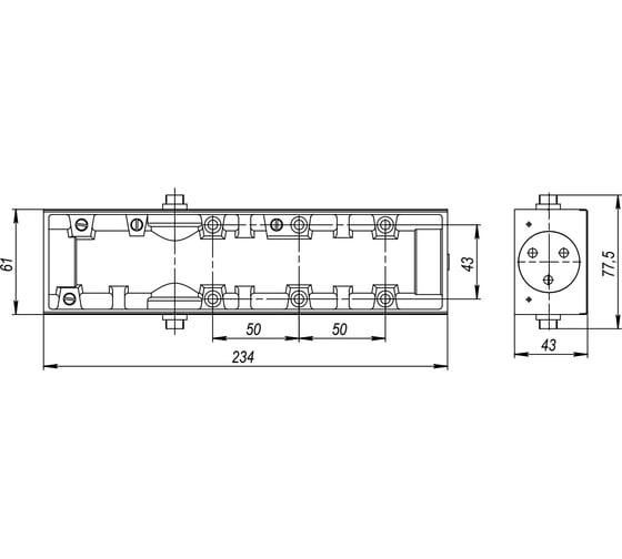 Корпус доводчика ARMADILLO DCS.UN.BC/DA (25-100/140) AL (алюминий) 47991