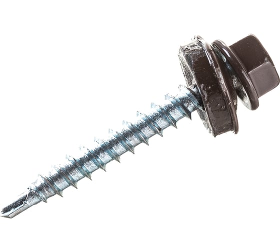 Кровельный саморез Tech-Krep КРс ZP 4.8x35 8017 шок-корич 250шт. R УТ-00011797