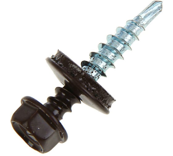 Кровельный саморез Tech-Krep КРс ZP 4.8x51 8019 темно-корич 150шт. 00003293