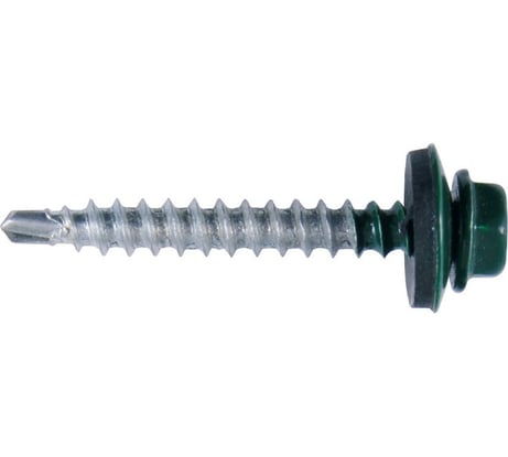 Кровельный саморез Tech-Krep КРс ZP 4.8x70 6005 зеленый 100шт. R УТ-00013192
