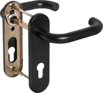 Ручка дверная FUARO FP.DH72.0433 SS 201 BLACK с пружиной, нержавейка 201, черный, квадрат 9x140 мм 48127