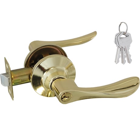 Межкомнатная защелка ISPARUS ISP ЗВ3-01 золото ключ/фикс. 16944