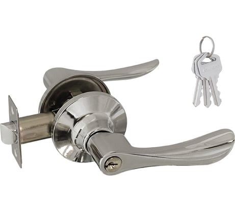 Межкомнатная защелка ISPARUS ISP ЗВ3-01 хром ключ/фикс. 16959