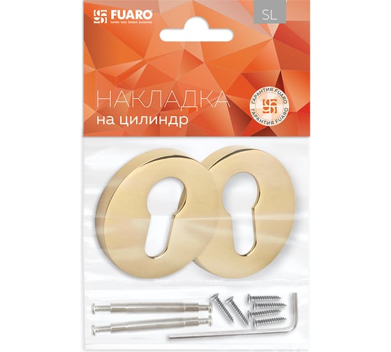 Накладка на цилиндр FUARO ET.R.SLR52 GOLD-24 золото-24 47433
