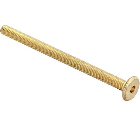 Мебельный плоский винт Element М6x90мм латунирован. 4 шт 149590