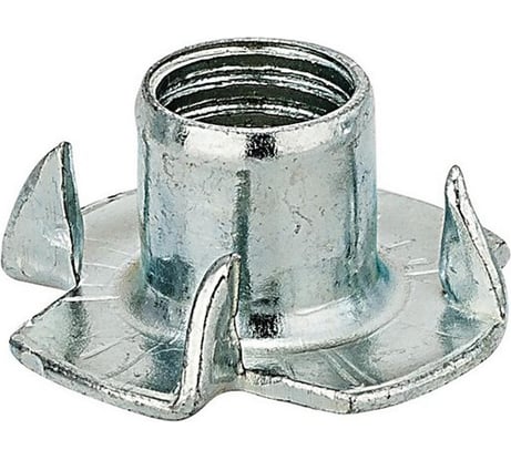 Мебельная забивная гайка Element М5 белый цинк 10 шт 111220