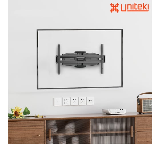 Кронштейн UNITEKI FM1772 для телевизора на стену выдвижной, наклонно-поворотный, диагональ 37-80 дюймов 21986