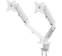 Кронштейн UNITEKI FMGT82W для двух мониторов к столу, газ лифт, диагональ 17-27 дюймов, наклонно поворотное, настольное 21985