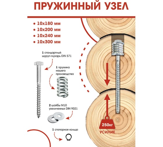 Узел пружинный Пружины.рф 10x220 PRFUP10X220