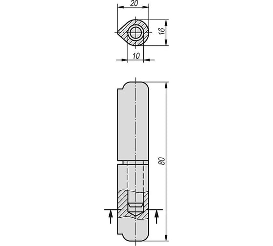 Шарнир KIPP K1337.016080