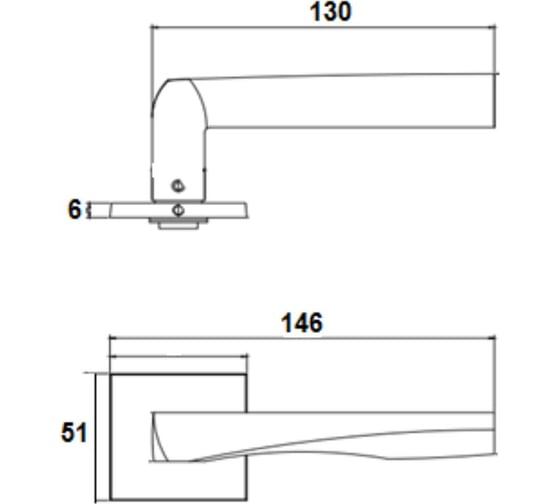 Ручка раздельная Trodos 870 серия 03 slim, графит 204940