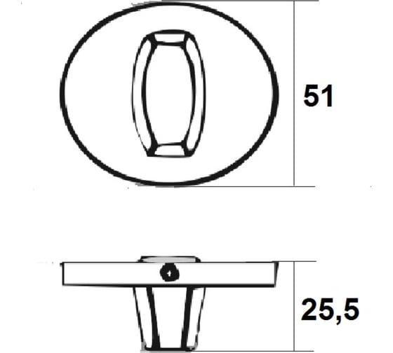 Ручка поворотная Trodos 708BK серия 06 slim, золото матовый 204752