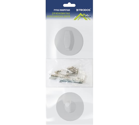 Ручка поворотная Trodos 708BK серия 06 slim, белый матовый 204751