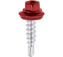 Саморез HAUPT 4.8х19 мм, крашеный, в упаковке 250 шт., красно-коричневый (RAL 3011) 4673729050326