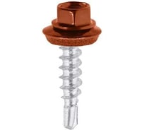 Саморез HAUPT 4.8х19 мм, крашеный, в упаковке 250 шт., медно-коричневый (RAL 8004) 4673729050333