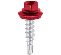 Саморез HAUPT 4.8х19 мм, крашеный, в упаковке 250 шт., рубин (RAL 3003) 4673729050364