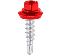 Саморез HAUPT 4.8х19 мм, крашеный, в упаковке 250 шт., ярко-красный (RAL 3020) 4673729050432