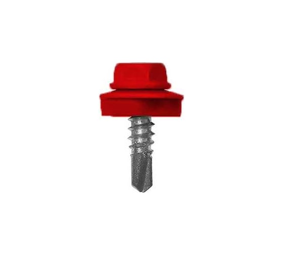 Саморез HAUPT 5.5х19 мм, крашеный, в упаковке 250 шт., рубин (RAL 3003) 4673729051286