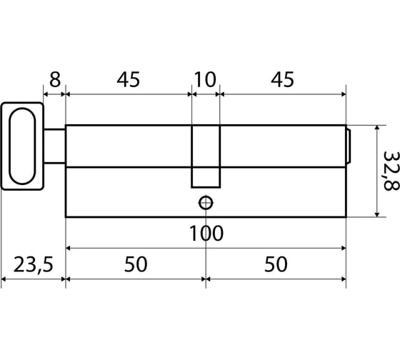 Цилиндровый механизм Стандарт MAX 100 (50x50В) SN 5кл перф.ключ/верт. 14801