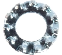Зубчатая шайба Стройбат DIN 6798 5мм белый цинк 150 шт 307840