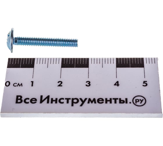 Винт для крепления ручки Element М4x25мм белый цинк 10 шт 111350