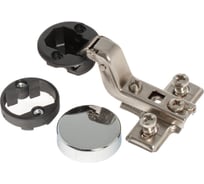 Мебельная петля Element SLIDE-ON mini для стекла, внутр. 95 град. с отв.пл, белый цинк 2 шт 123120