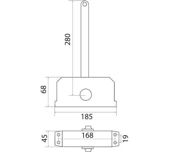 Дверной доводчик Trodos TD-100 с фиксацией 90 белый 272034