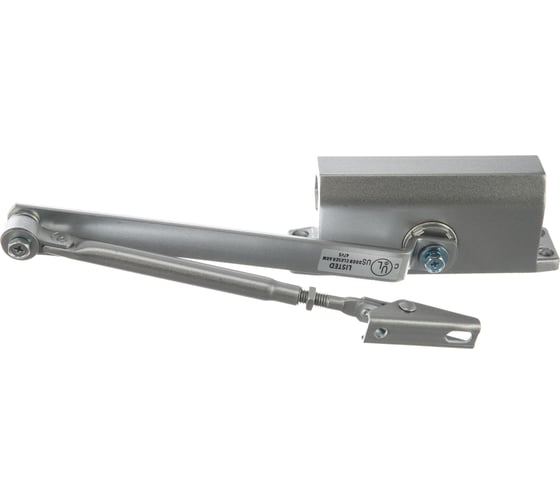 Дверной доводчик Trodos TD-60 с фиксацией 90 серебро 272030