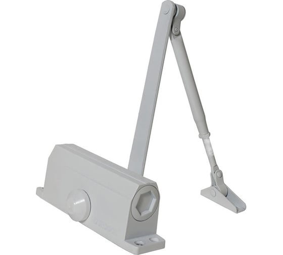 Дверной доводчик Trodos TD-120 с фиксацией 90 серебро 272050 1