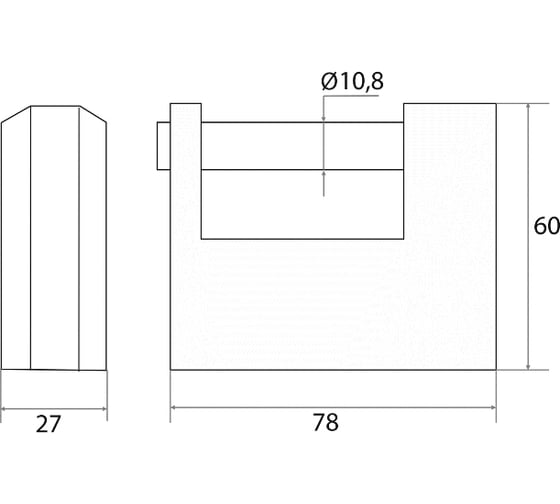 Навесной замок Trodos BC2-3-80 Box 210200