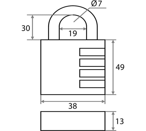 Навесной кодовый замок Trodos ВС-404 Code Blister 210025