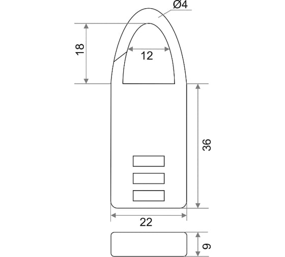 Навесной кодовый замок Trodos CL510A фиолетовый Blister 210143