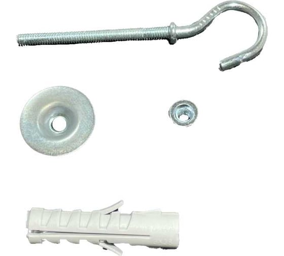 Дюбель с крюком-кольцом саморезом Elematic 100 шт. PA 6 ENP/OA 9x40 8700009
