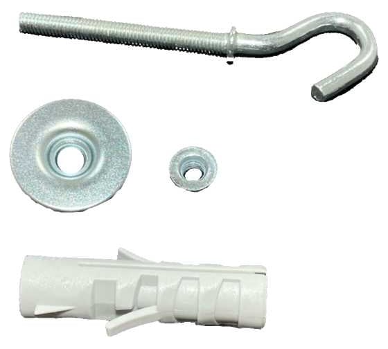 Дюбель с крюком-кольцом саморезом Elematic 50 шт. PA 6 ENP/OA 12x45 8700028