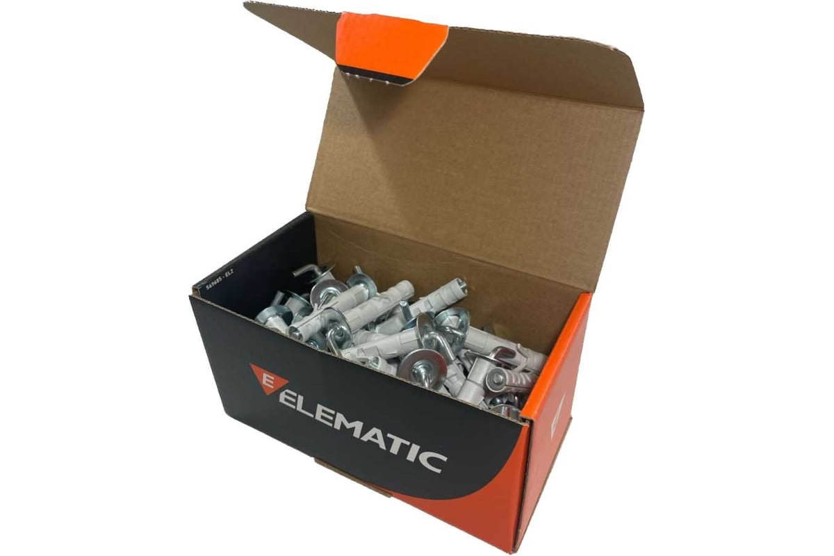 Дюбель с Г-образным крючком Elematic 50 шт. ENP/GCP 12x55 мм G 8700036 ...