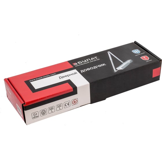 Доводчик дверной БУЛАТ PROFI ДД 813/6 С-S (45-150 кг) серебро 13931