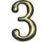 Номер дверной Marlok 3, пластик, PB золото 002929 1