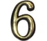 Номер дверной Marlok 6, пластик, PB золото 002932 1