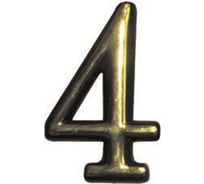 Номер дверной Marlok 4, пластик, PB золото 002930