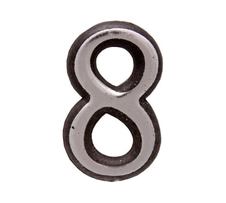 Номер дверной Marlok 8, пластик, CP хром 027354