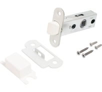 Защёлка Аллюр АРТ L45-8-PR18 W матовый белый, пластик, овальная торц. планка 18 мм, б/ручек 14540