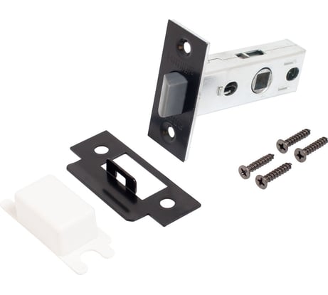 Защёлка Аллюр АРТ L45-8-P BL матовый черный, пластик, торц. планка 25 мм, б/ручек 14537