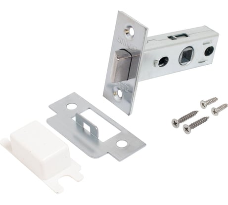 Защёлка Аллюр АРТ L45-8 SC матовый хром, торц. планка 25 мм, б/ручек 14549