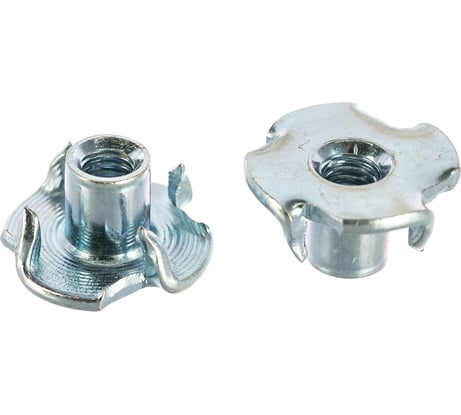 Мебельная забивная гайка Element М4 белый цинк 10 шт 111210